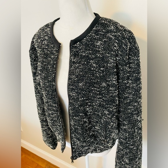 Ann Taylor Tweed Bomber Jacket - Picture 3 of 8